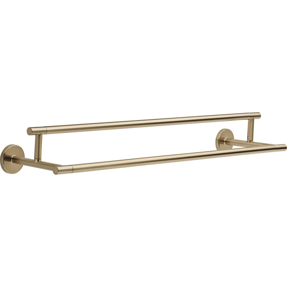 Delta Trinsic 24-inch double towel bar in champagne bronze adds organized bath space