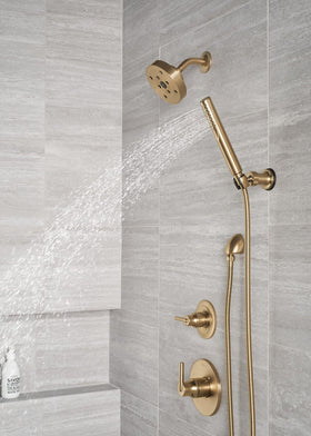 DELTA Trinsic handheld shower with hose enables flexible rinsing