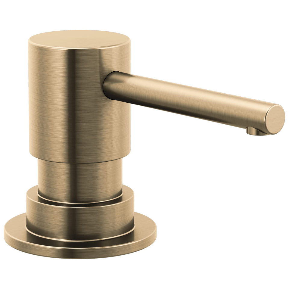 Delta Trinsic metal soap dispenser in champagne bronze with durable body and finish