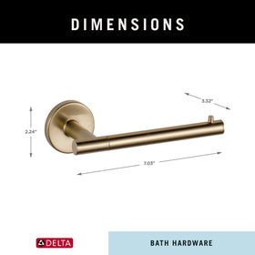 Delta Trinsic champagne bronze finish coordinates with complementary bath hardware.