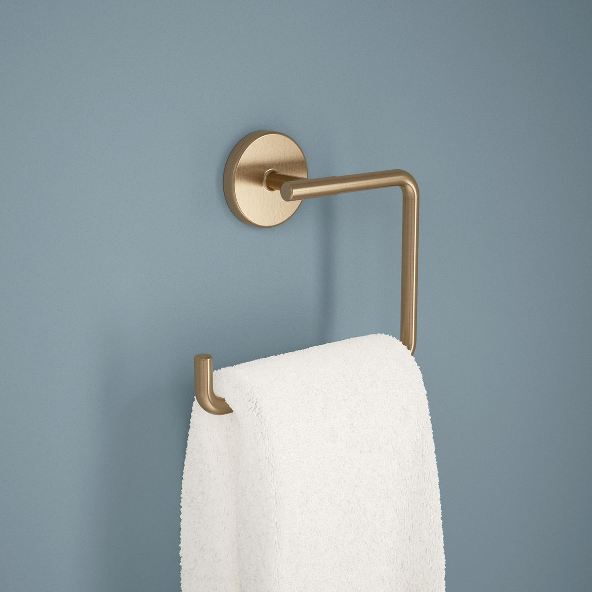 Delta Trinsic wall-mounted towel holder in champagne bronze for kitchen or bath