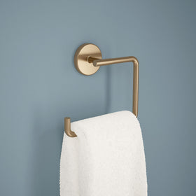 Delta Trinsic wall-mounted towel holder in champagne bronze for kitchen or bath
