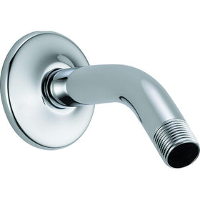 Delta U4993-PK chrome shower arm and flange mounted for coordinated bathroom styling and simple installation