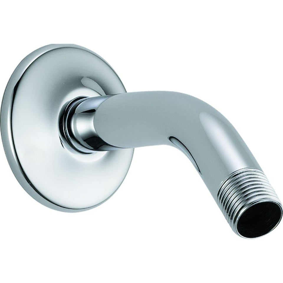 Delta U4993-PK chrome shower arm and flange mounted for coordinated bathroom styling and simple installation