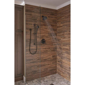 Delta U4993-RB flange in Venetian Bronze completing the look and seal.
