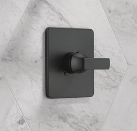 Delta Velum 14 Series matte black handle offering precise control.