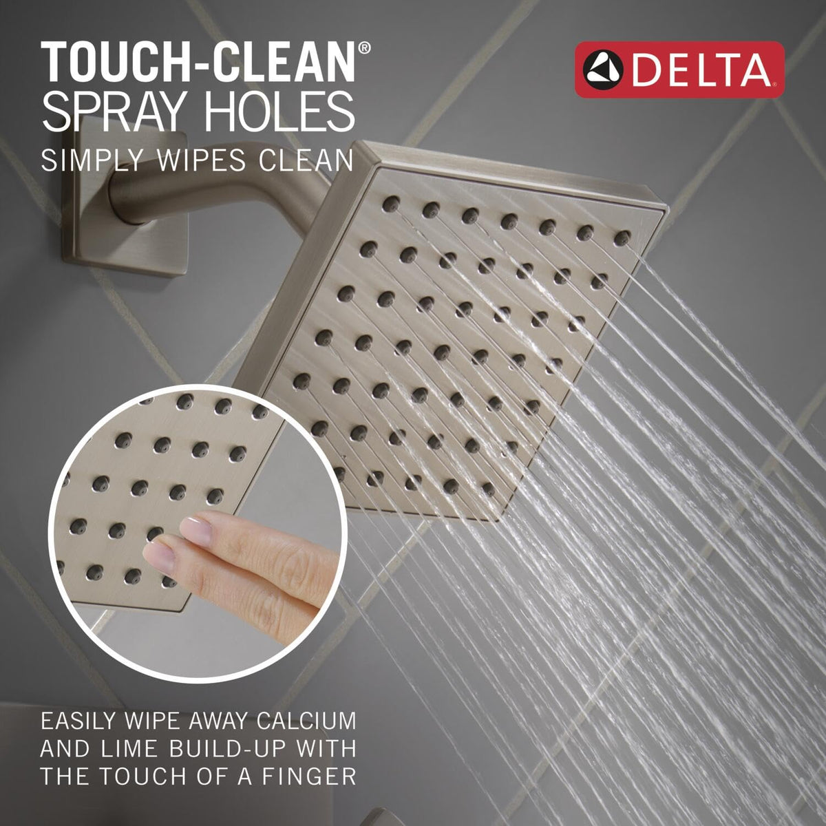 H2Okinetic technology delivers three times the coverage for a drenching shower.