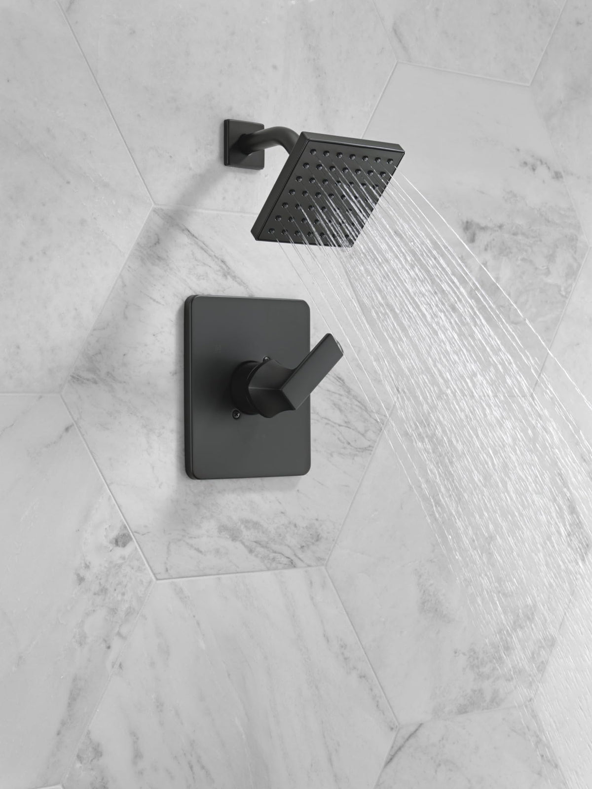 Delta Velum 14 Series matte black handle close-up shows precise control
