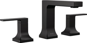 Delta Velum matte black faucet close-up showing durable finish for daily use