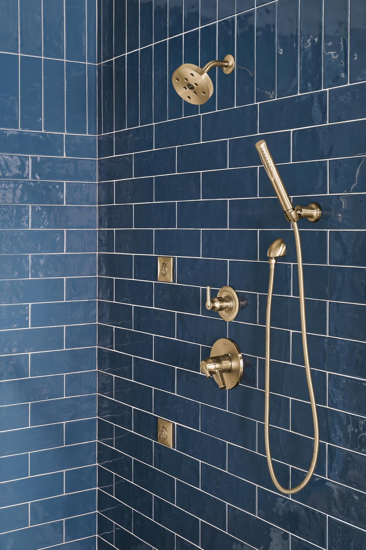 DELTA 90-degree wall elbow supports precise hand shower alignment and clean installation.