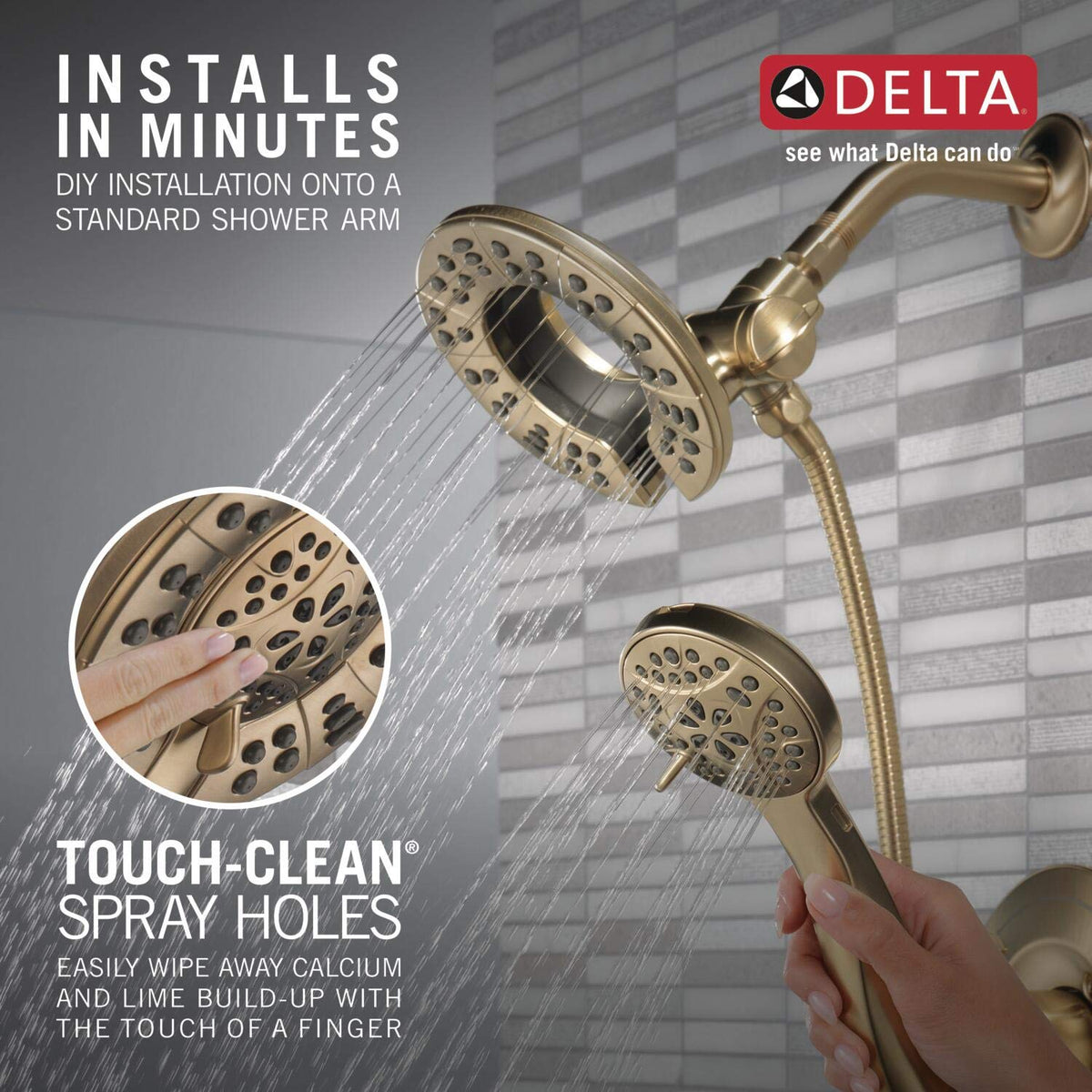 Delta Arvo with WaterSense efficiency to save water without sacrificing performance.