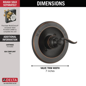 DELTA Windemere oil rubbed bronze finish enhances durability and warmth