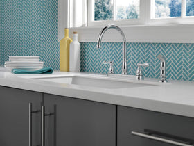 Delta Windemere chrome faucet product shot suitable for kitchen styling