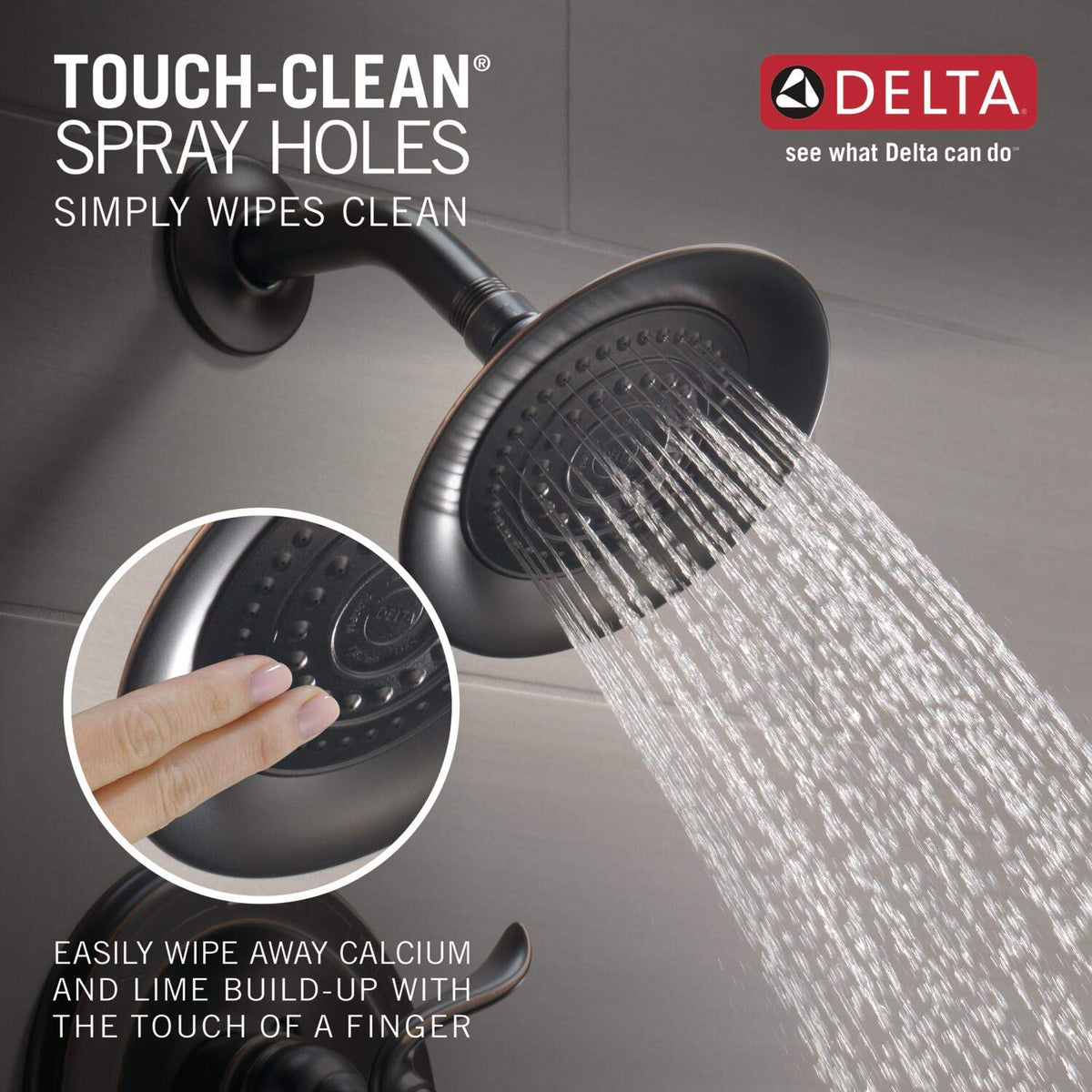 Delta Windemere OB tub faucet assembly: coordinated finish for cohesive bathroom style.