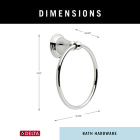 Delta Windemere towel ring in kitchen or bath keeps towels tidy and reachable