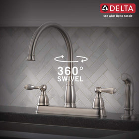 Delta Windemere two-handle operation offering smooth water control