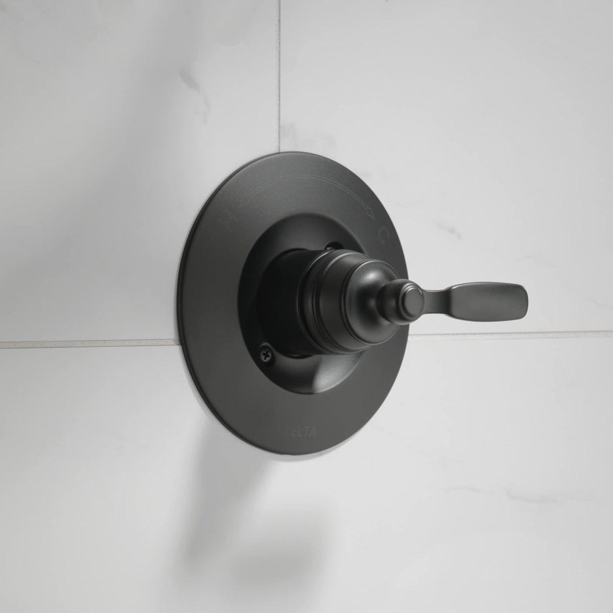 Delta Woodhurst Monitor pressure-balanced valve cartridge maintains steady shower temperature