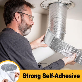 DEMEDO bubble wrap insulation protecting ducts from heat transfer and light exposure