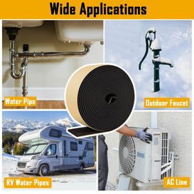 DEMEDO AC pipe insulation cover protects exposed lines outdoors