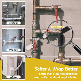 DEMEDO flexible pipe wrap easily fits elbows and irregular shapes