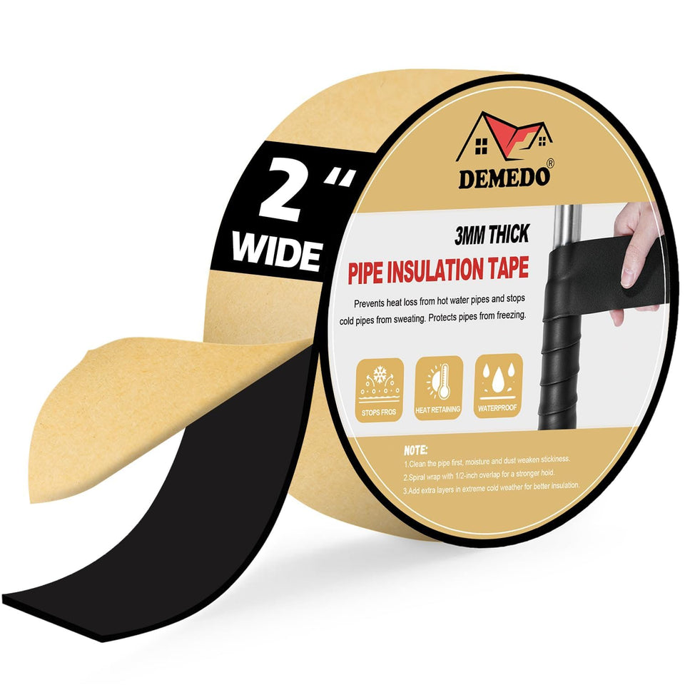 DEMEDO pipe insulation tape exterior foam 2in for outdoor pipe wrapping and improved insulation