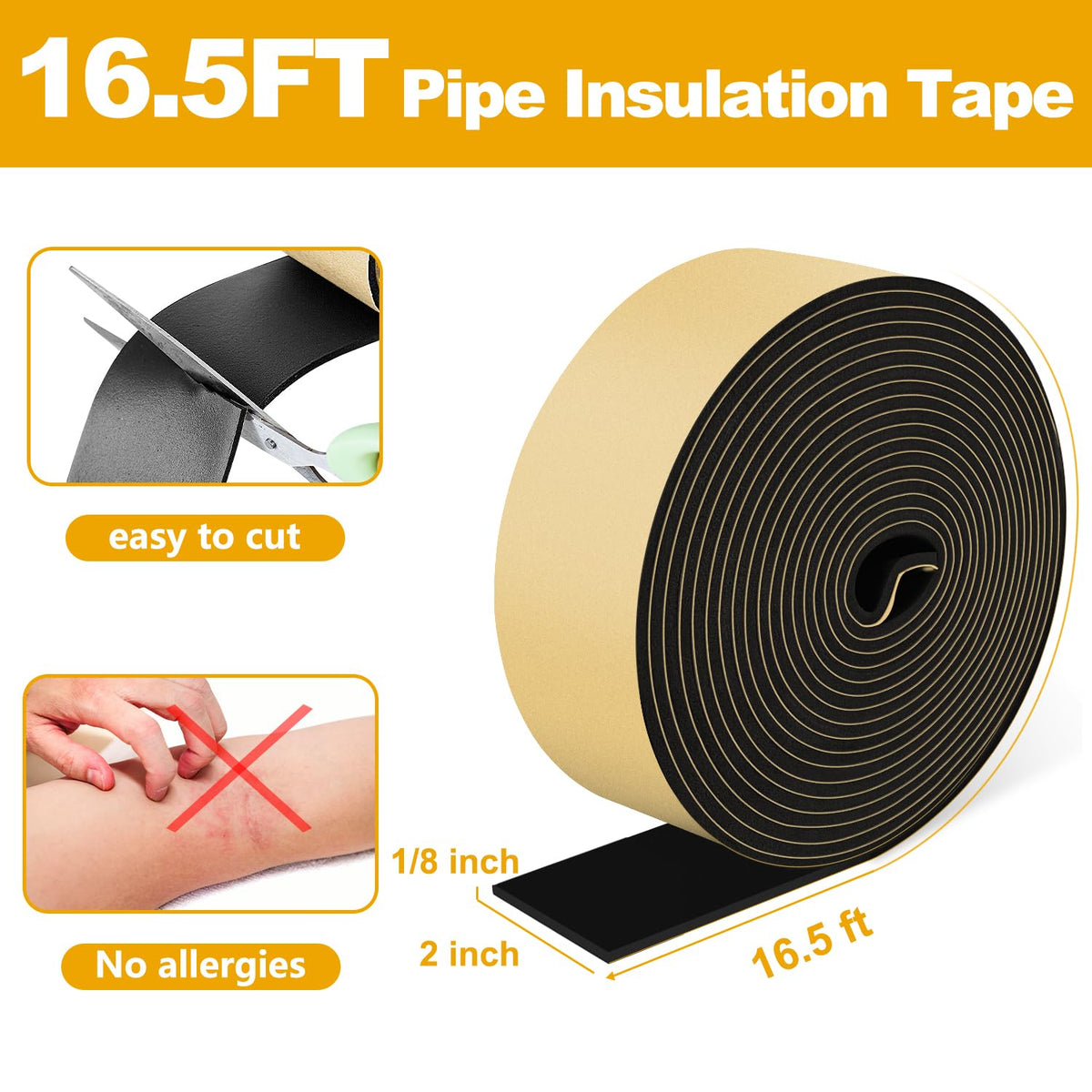 DEMEDO self-adhesive back pipe tape ensures strong adhesion without extra glue