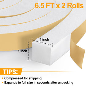 DEMEDO self-adhesive foam strip 1x1 seals gaps quickly and cleanly.