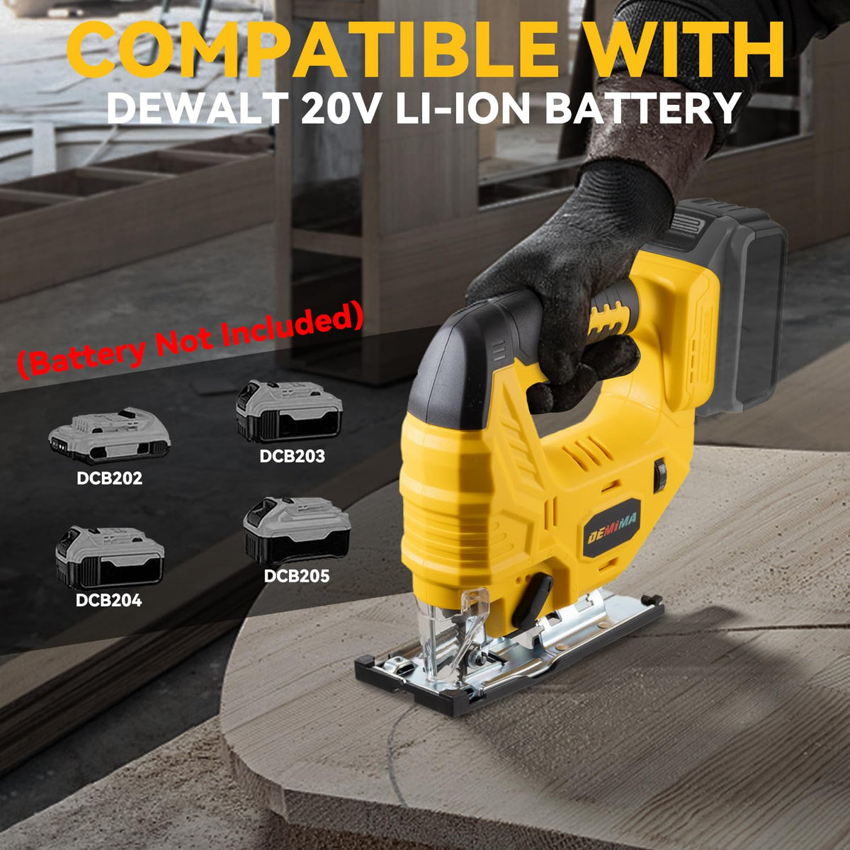 DEMIMA jig-saw LED light brightens the work area for accurate cuts