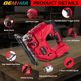 DEMIMA jig saw with tool-free blade change for quick setup