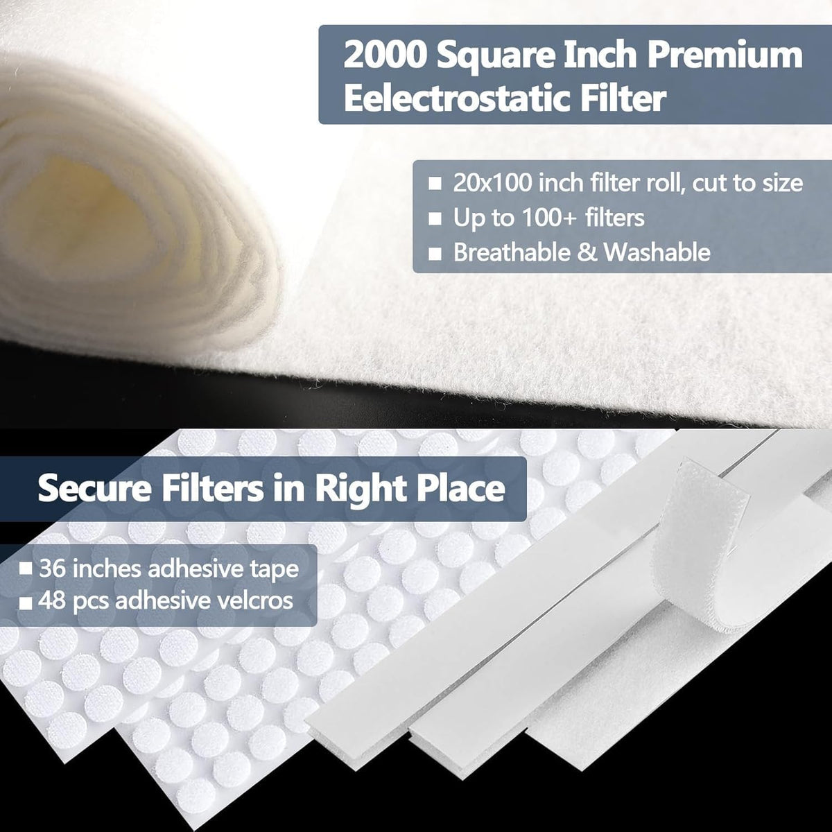 Demiwise adhesive tape included for quick, tool-free setup.