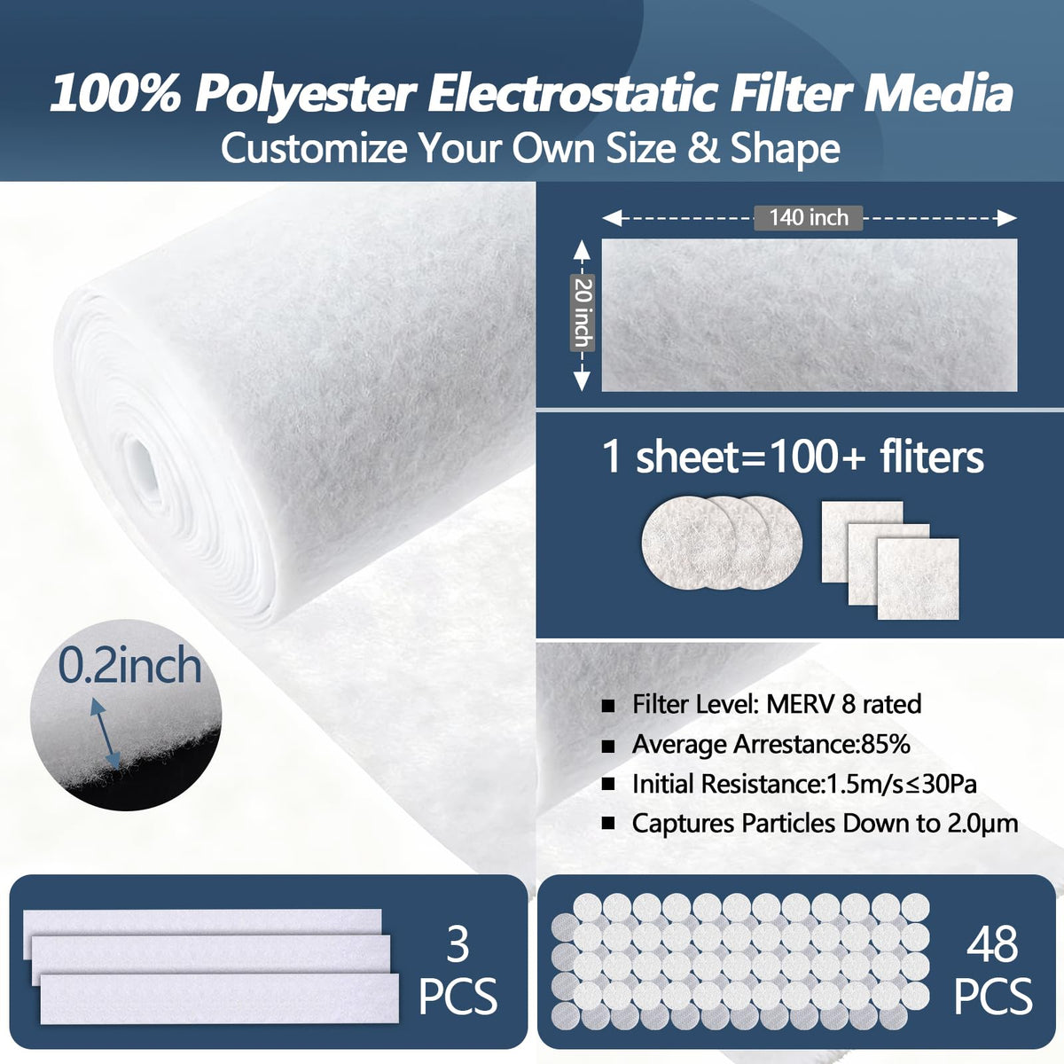 Demiwise air vent filter durable material offers washable, reusable performance for cleaner air.