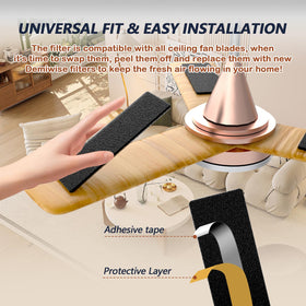 Demiwise universal-fit filter adapts to most ceiling fans