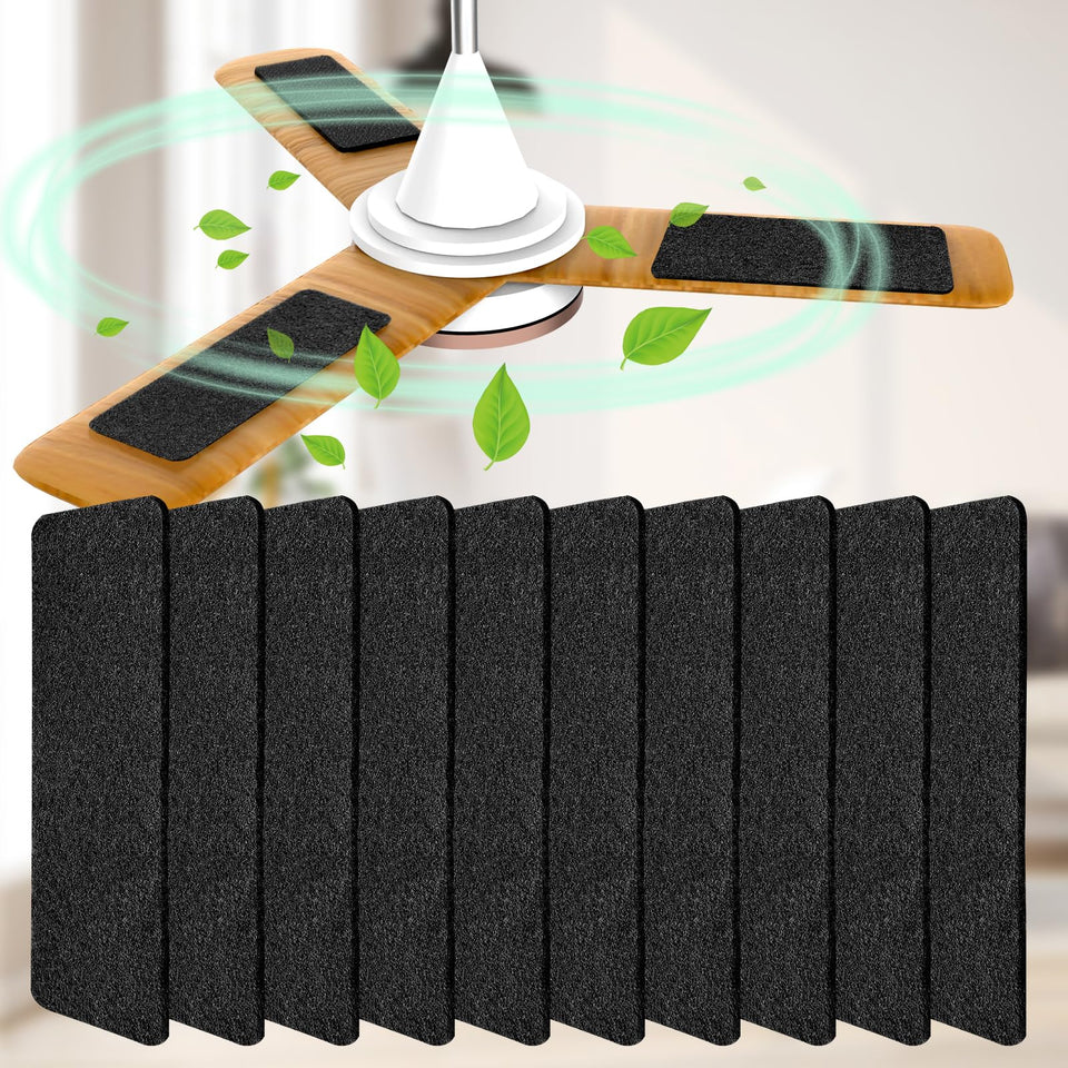 Demiwise ceiling fan filter with activated carbon pad for cleaner indoor air.