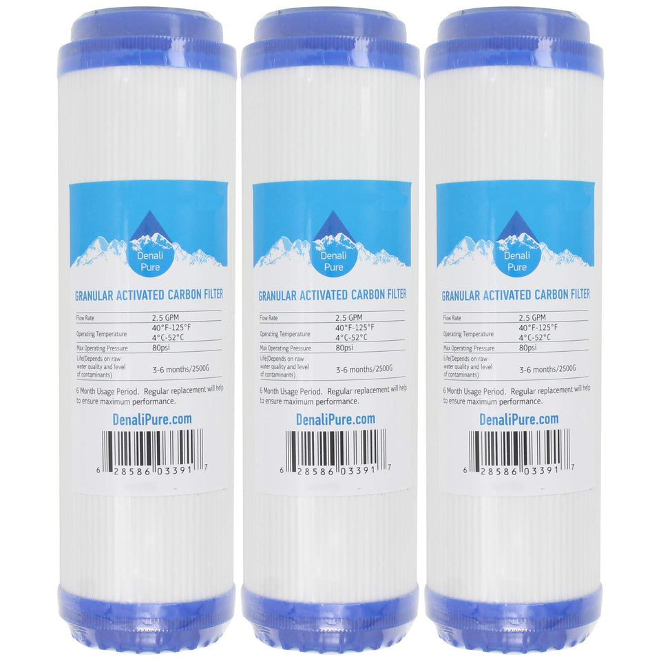 Denali Pure 3-pack replacement for GE GX1S01R cartridge improves drinking water clarity