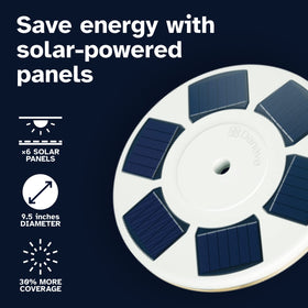 Deneve Deluxe Solar Flagpole Lamp 26-LED array delivers enhanced night-time visibility.