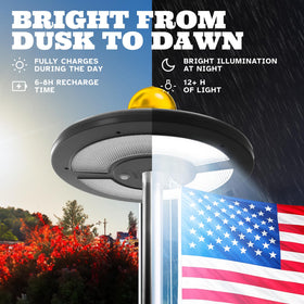 Deneve durable flag light designed for year-round outdoor use.