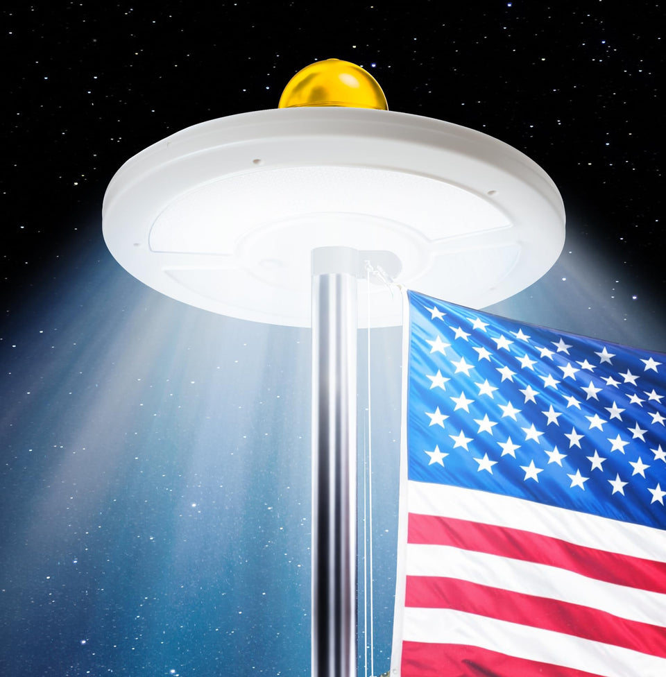 Deneve Ultra-Bright flag pole light with 26 LEDs for brightness and visibility