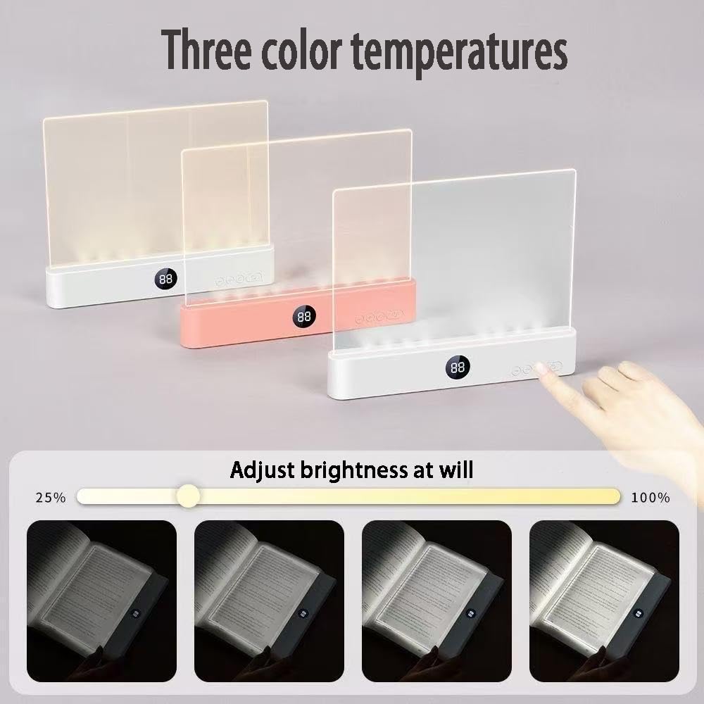 DENEZE Black Smart LED Reading Light color options display for mood-adjusted illumination