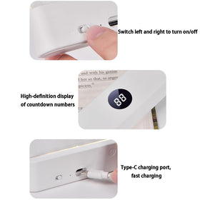 DENEZE Black Smart LED Reading Light three colors setting for comfortable night reading