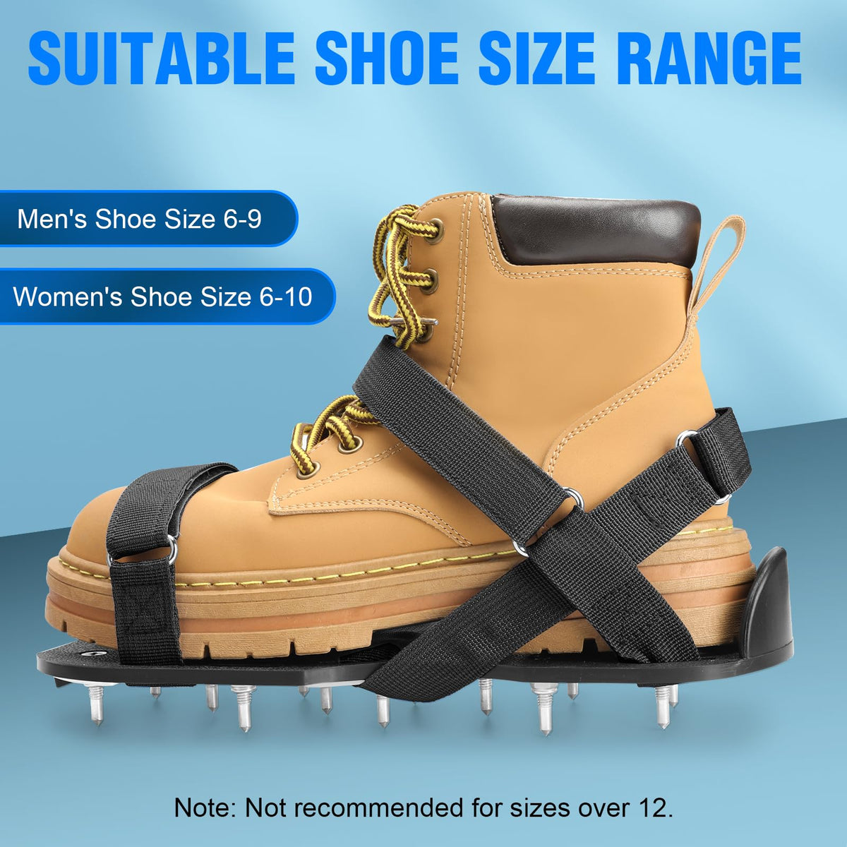 DenForste adjustable size epoxy shoes fit most customers with secure Velcro straps
