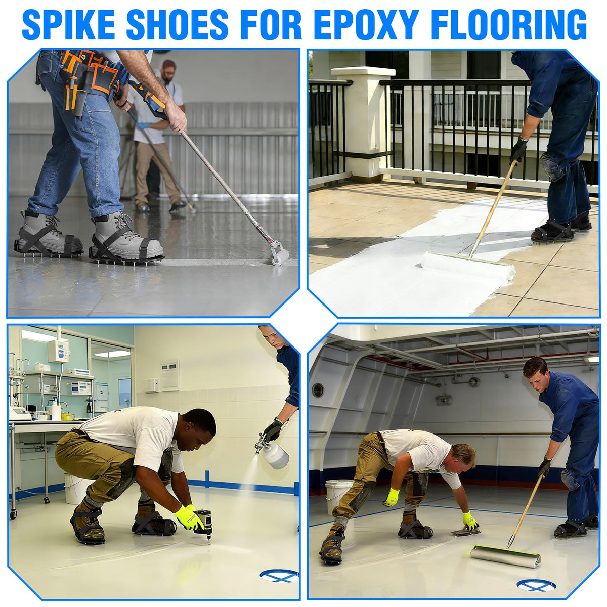 DenForste durable aluminum-plastic base provides long wear on garage floors