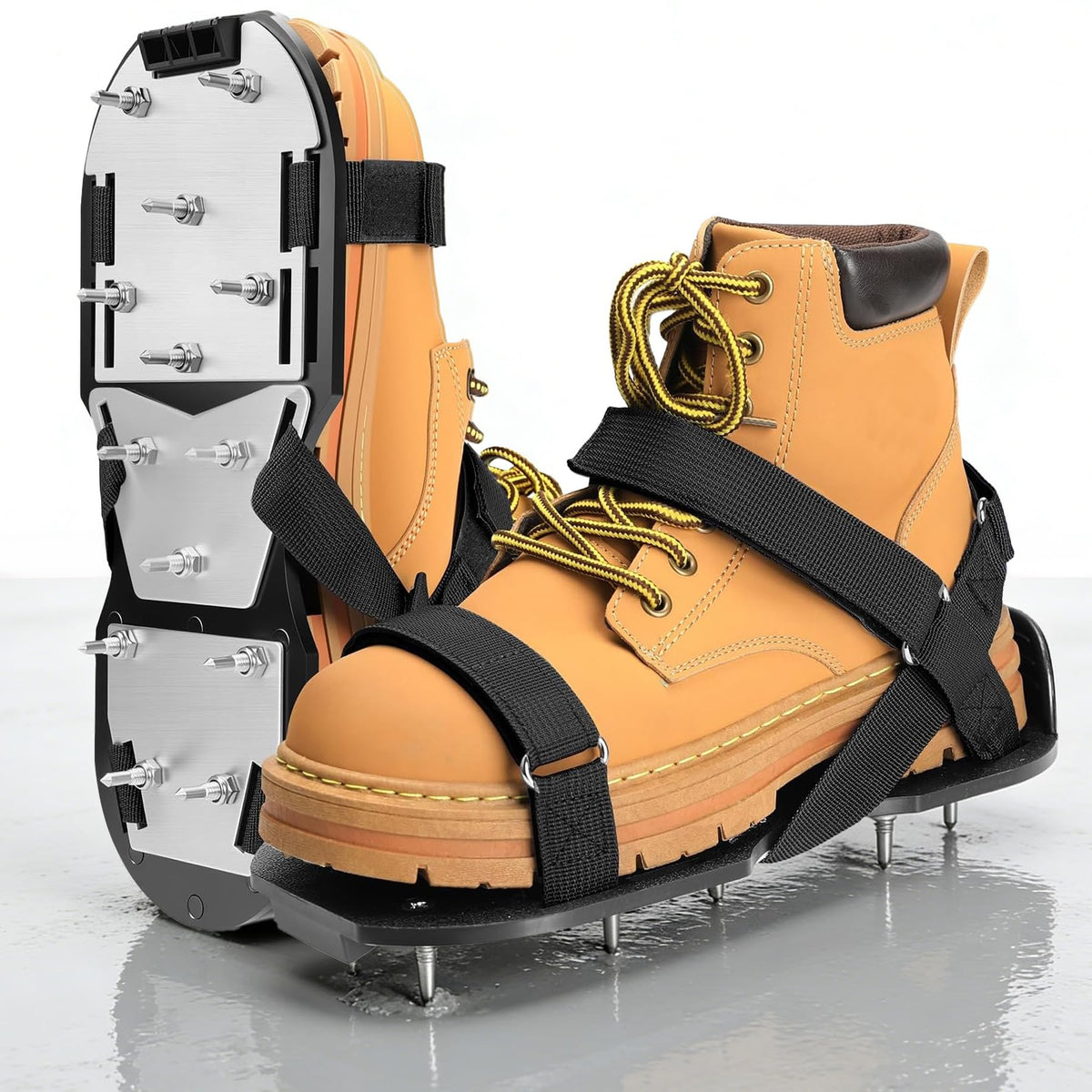 DenForste epoxy floor spiked shoes for self-leveling applications improve protection and balance