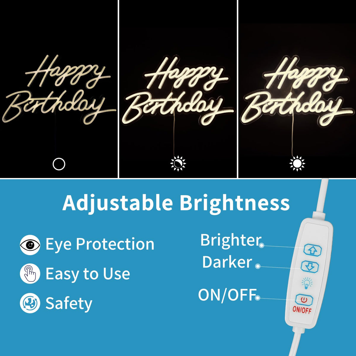 Dengduoduo birthday sign with pre-drilled mounting points enables easy installation.