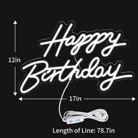 Dengduoduo LED birthday sign with dimmable brightness for versatile daytime or night use.