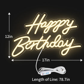 Dengduoduo LED Happy Birthday light delivers vibrant party lighting via USB power.