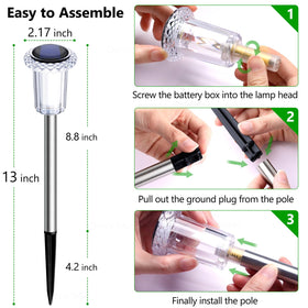 DenicMic 6000K cold white LED delivers crisp visibility along paths.