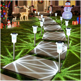 DenicMic ground glow with 3 ft radius for yard and driveway edges.