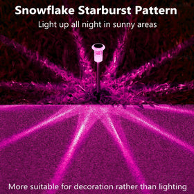 DenicMic snowflake ground pattern projects decorative light around patio