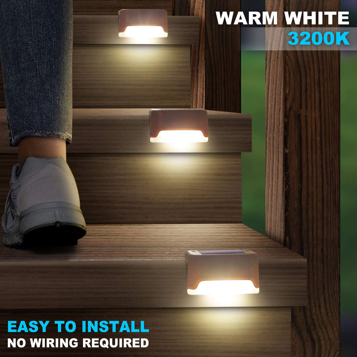 DenicMic solar deck light for patios creates inviting glow without wiring