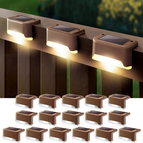 DenicMic solar deck light for steps provides gentle illumination for safer stair navigation